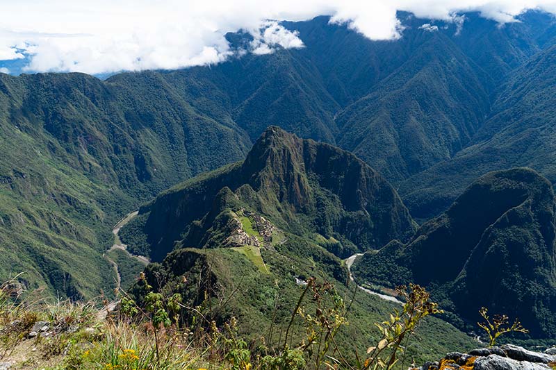 Paisaje de ensueño en la montaña Machu Picchu