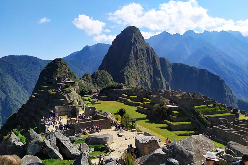 View of Machu Picchu from the lower terrace