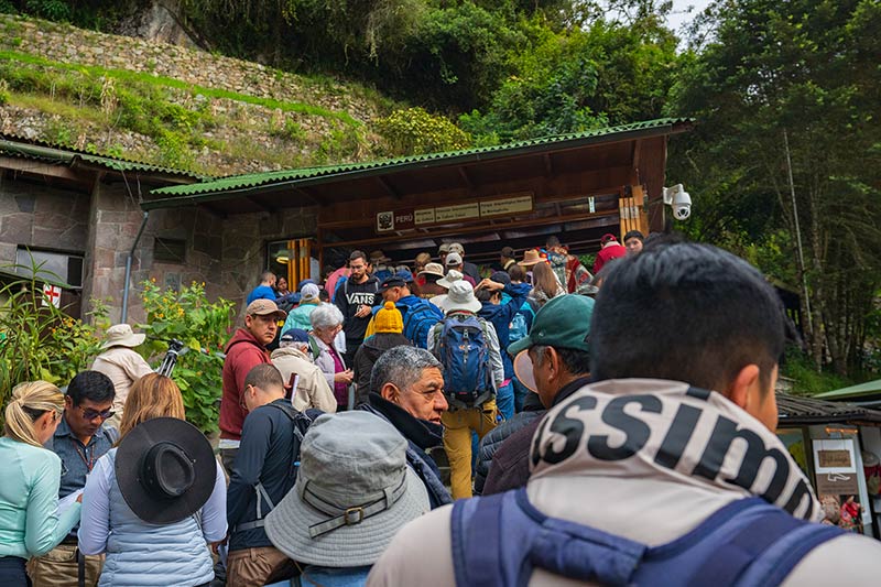 Punto de control para la entrada a Machu Picchu
