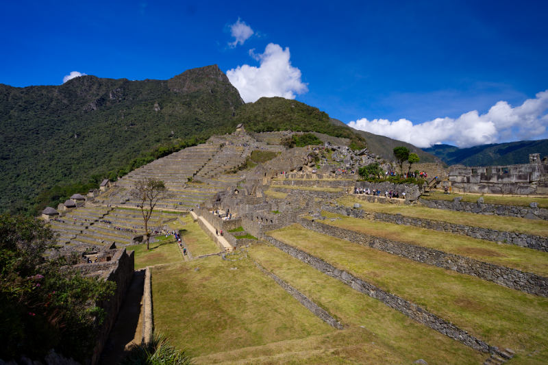 Constructions in the lower part of Machu Picchu