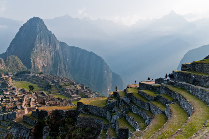 View of Huayna Picchu Mountain from the Inca Citadel