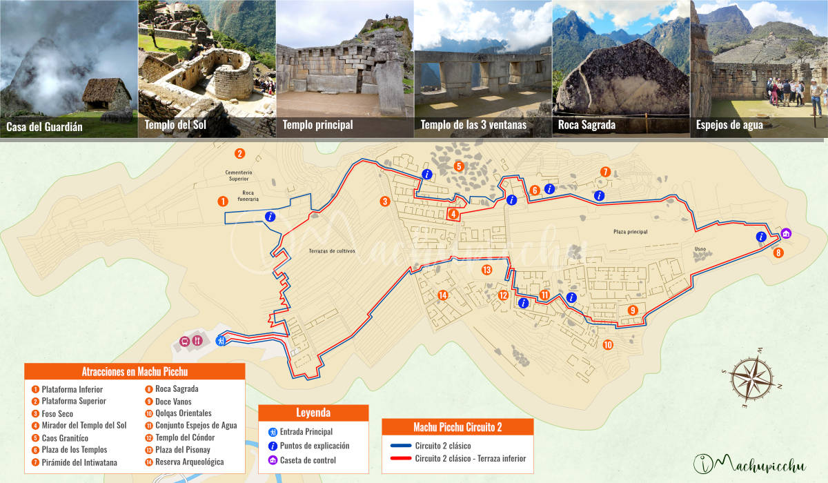 Mapa circuito 2 Machu Picchu