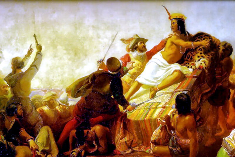 Capture of Atahualpa - Theodore De Bry