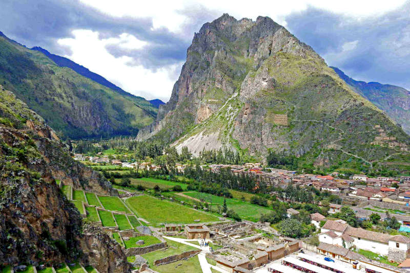 Foto do mirante de Ollantaytambo