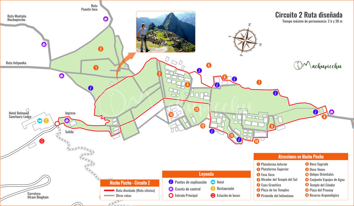 Mapa circuito 2 Ruta diseñada (Ruta Clásica)