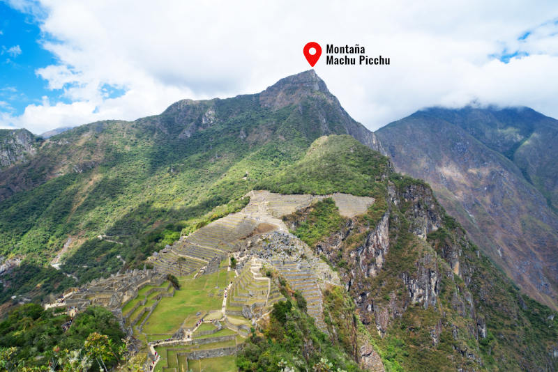 Vista da montanha de Machu Picchu