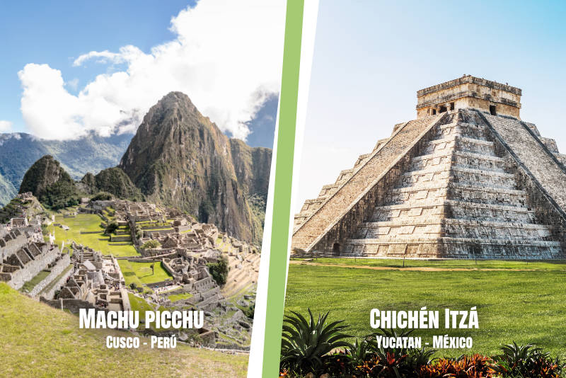 Machu Picchu and Chichen Itza