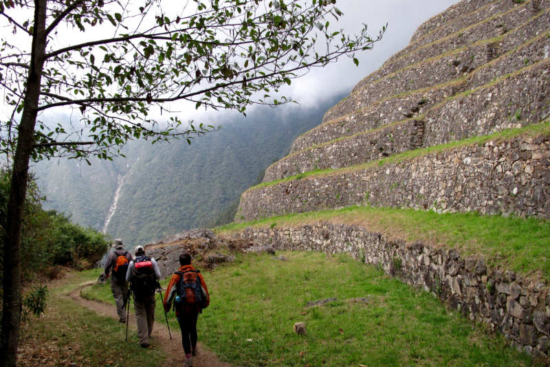 Plataformas na Trilha Inca