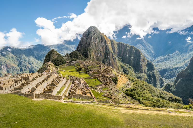 View of the ruins of Machu Picchu