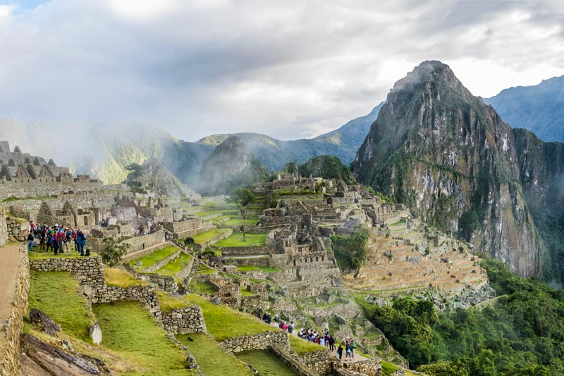 Panoramic view of Machu Picchu