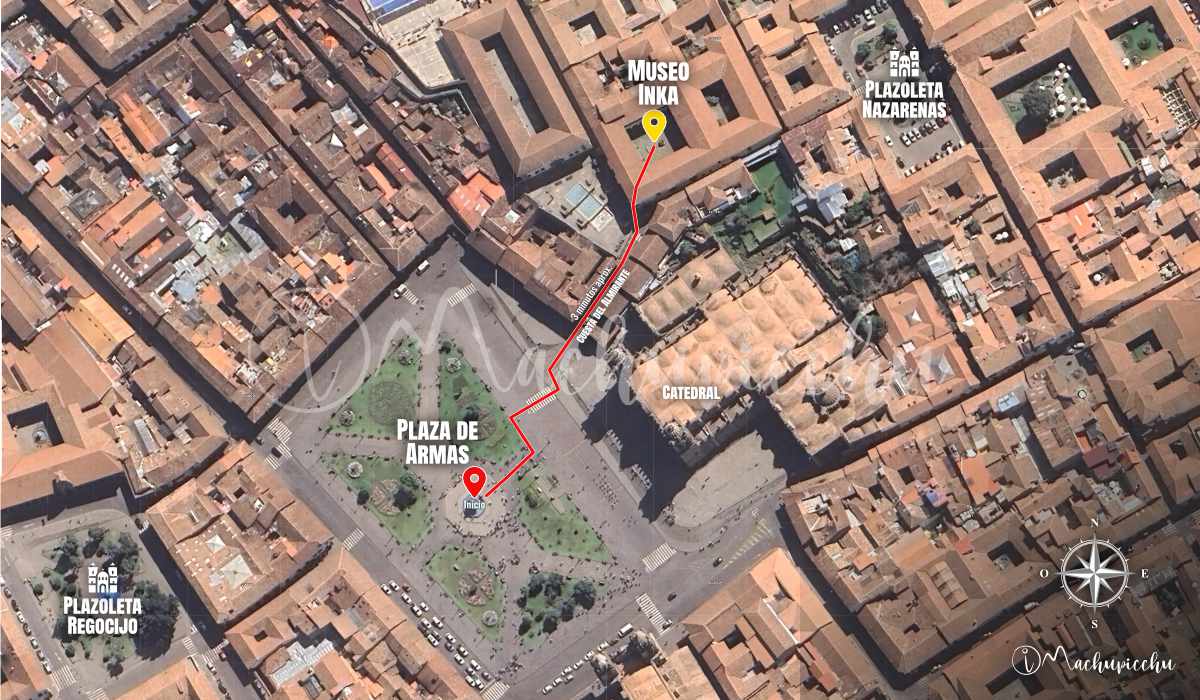 How to get to the Inka Museum from the Plaza de Armas