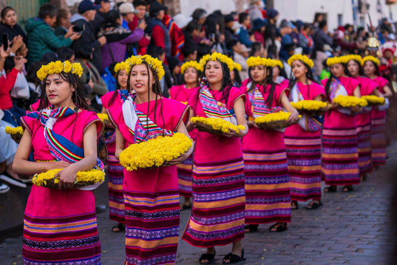 Making the journey to the main square of Cusco