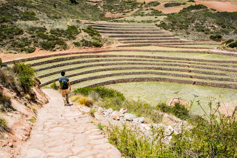 Hiking to the Moray terraces