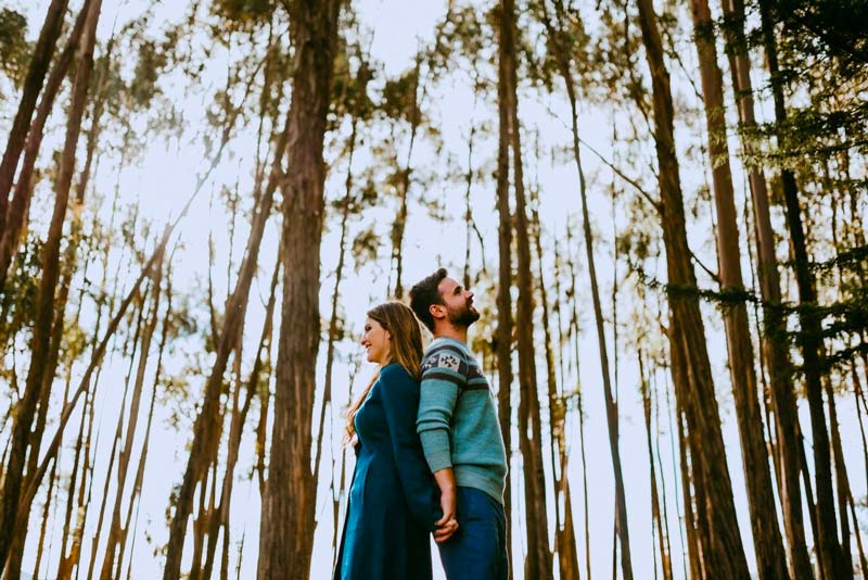 A couple enjoying the tranquility of the Qenqo Forest