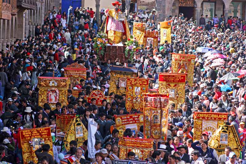 Corpus Christi parade in Cusco