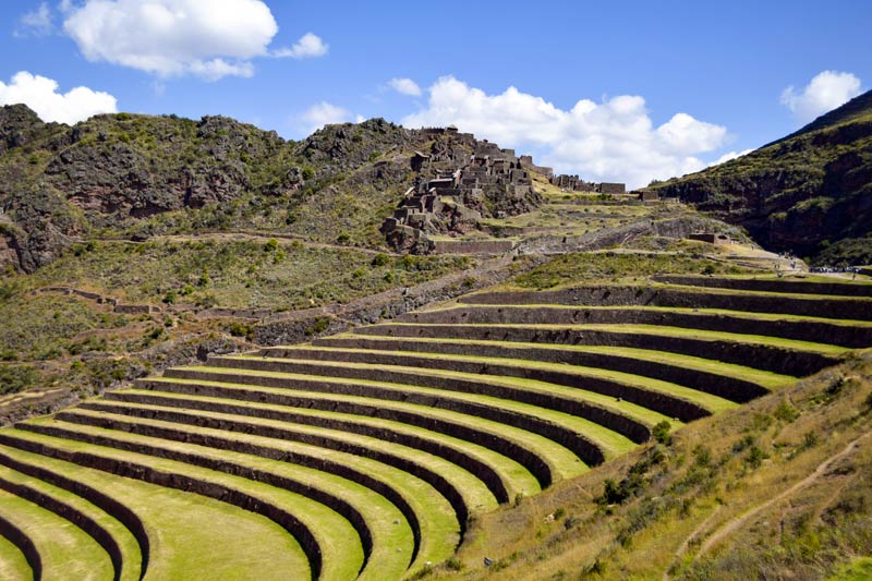 Sitio arqueológico de Pisac en el Valle Sagrado de los Incas