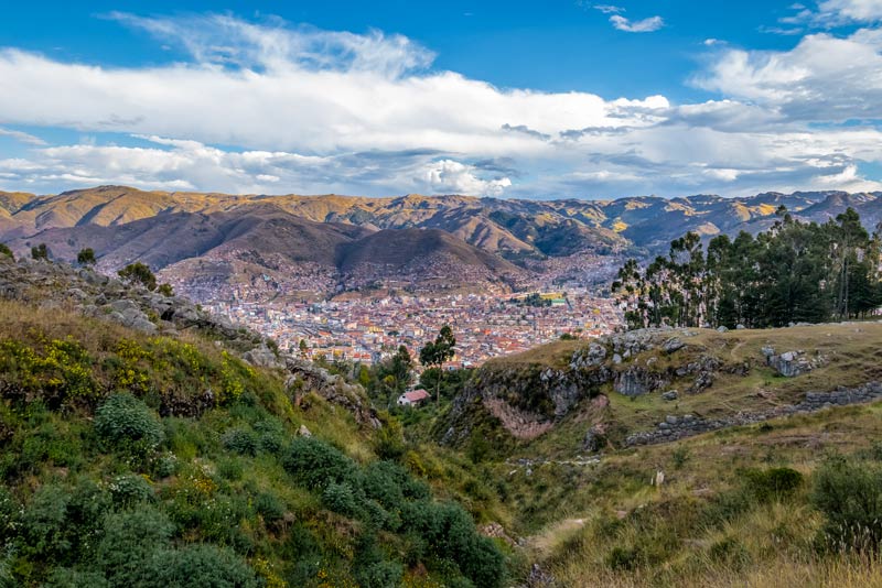 View of the city of Cusco from Qenqo