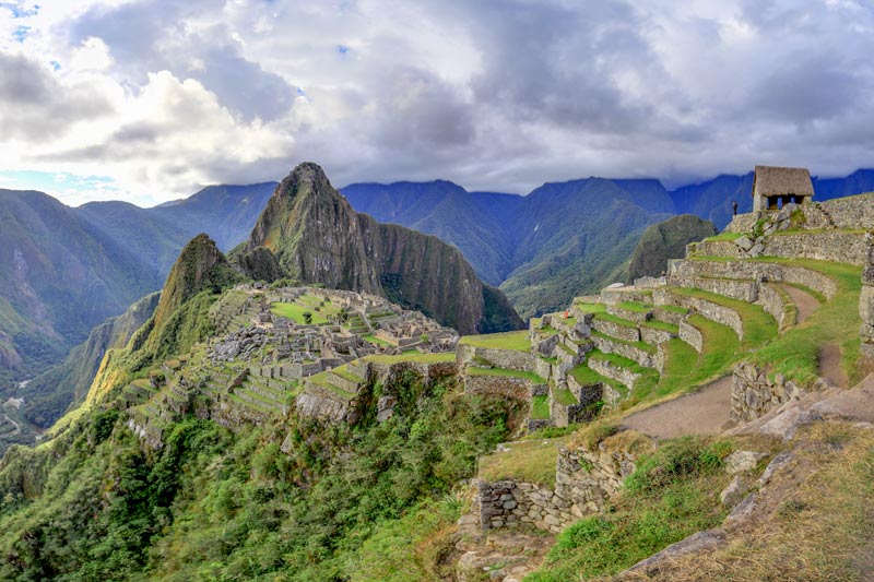 Panoramic view of Machu Picchu and the Guardian’s House