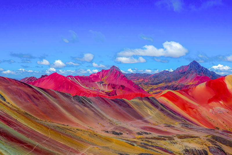 View of the Red Valley from the Rainbow Mountain