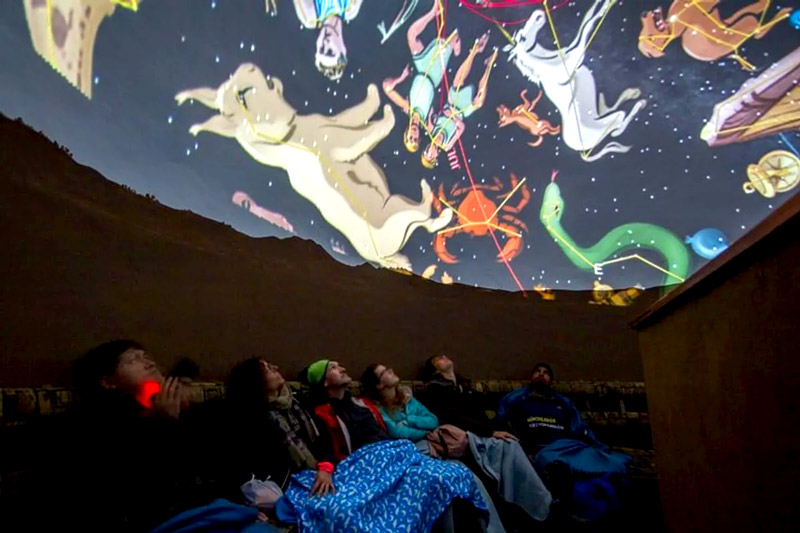 Astronomical projection in the dome - Planetarium Cusco